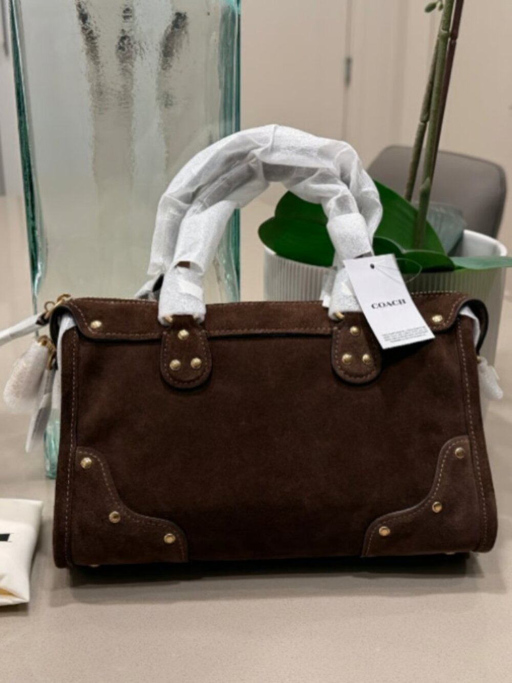 Coach Rhyder 24 in Chocolate Brown Suede - Picture 2 of 7